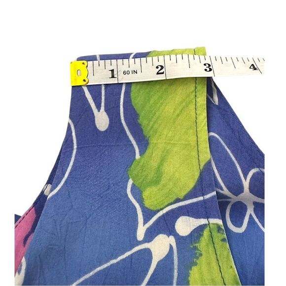 Vintage Jams World Tank Minidress — Floret Blue Print, Made in Hawaii, Rare Sz S - Picture 8 of 14